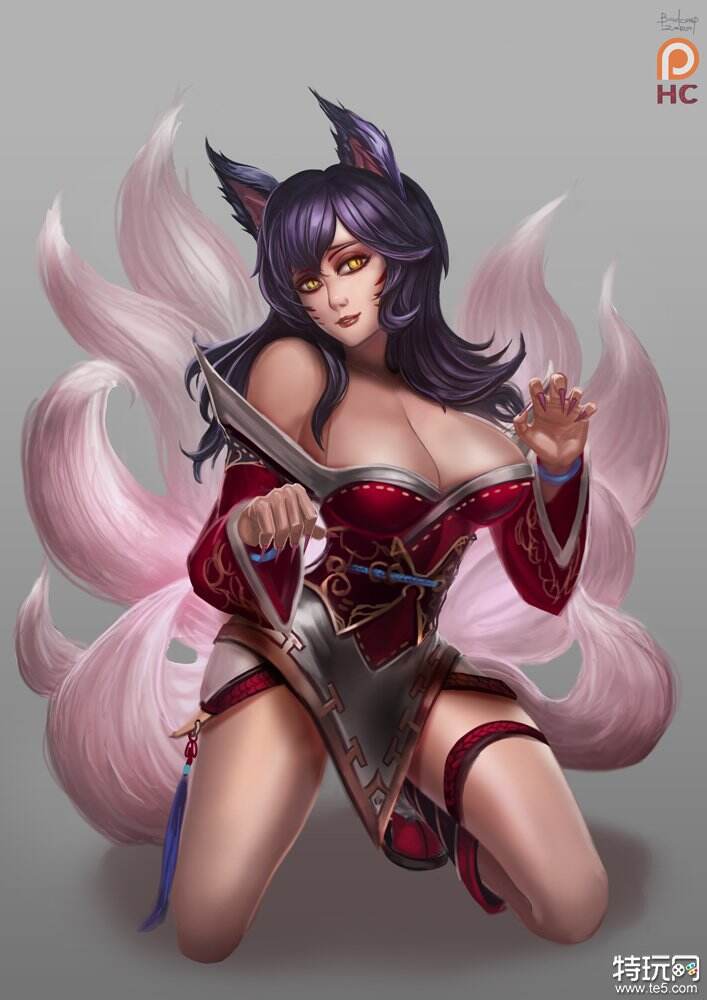 英雄联盟专区 图片站 精美手绘 正文 玩家手绘超美阿狸,各式风格都有