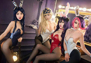 LOL另类惹火兔女郎cos 性感火辣妖娆不断